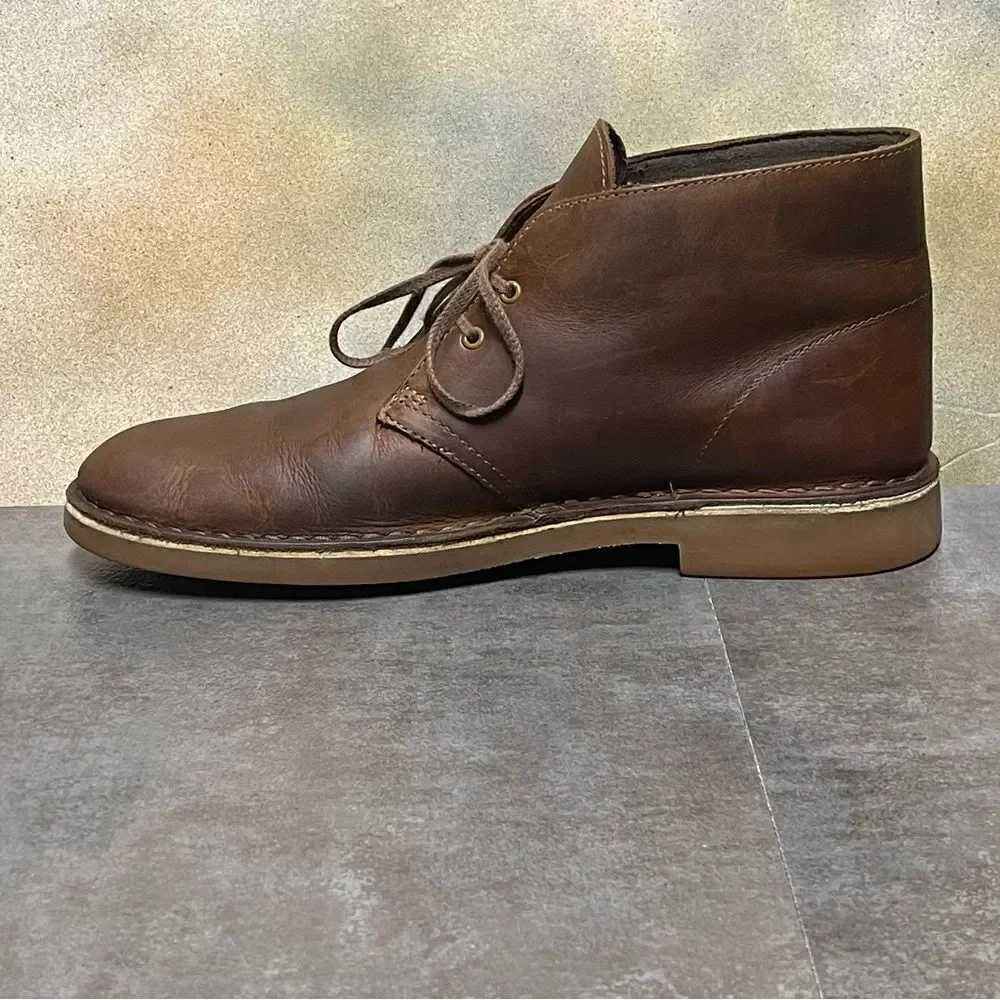 Clarks Classic Leather Brown Chukka Boots Men's Size 10M